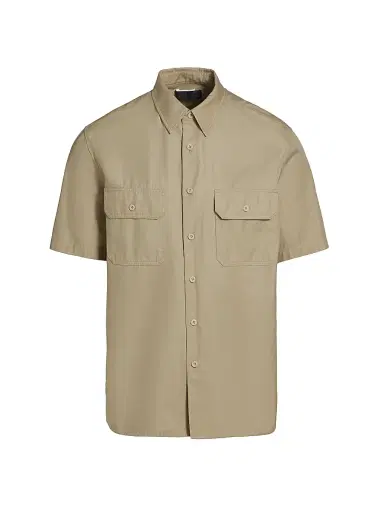 Nili Lotan Men's Short-Sleeve Double-Pocket Shirt - Alvaro - Size Large | Thumbnail 1 Nili Lotan Men's Short-Sleeve Double-Pocket Shirt - Alvaro - Size Large | Thumbnail 1