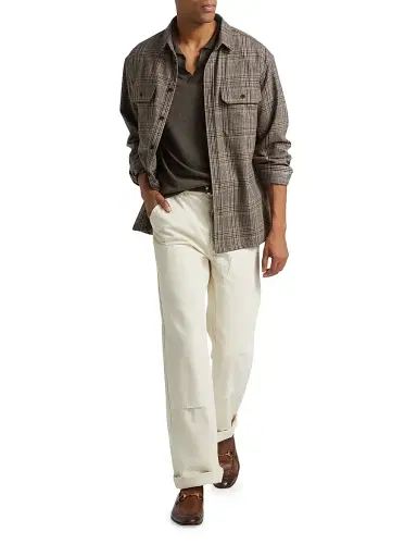 Nili Lotan Men's Miller Cotton Workwear Pants - Stone - Size 38 | Thumbnail 2 Nili Lotan Men's Miller Cotton Workwear Pants - Stone - Size 38 | Thumbnail 2