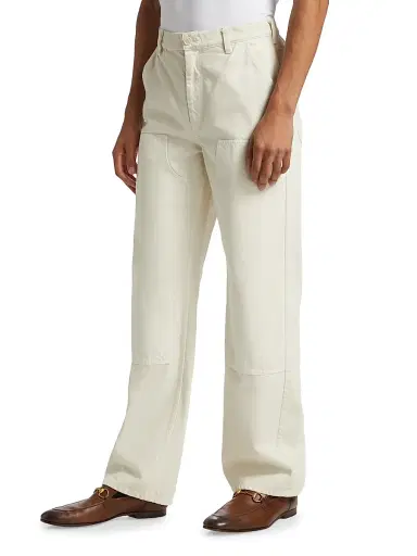 Nili Lotan Men's Miller Cotton Workwear Pants - Stone - Size 38 | Thumbnail 4 Nili Lotan Men's Miller Cotton Workwear Pants - Stone - Size 38 | Thumbnail 4