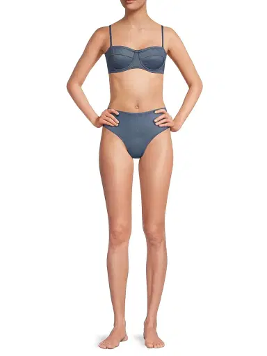 Change of Scenery Women's Classic Indigo Twill Bikini Bottom | Thumbnail 2