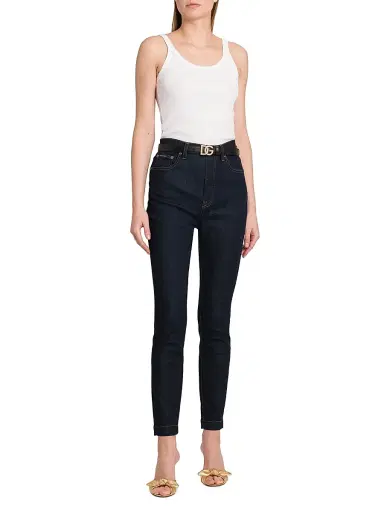 Dolce & Gabbana Women's Leather Logo Buckle Belt - Black - Size Medium | Thumbnail 2 Dolce & Gabbana Women's Leather Logo Buckle Belt - Black - Size Medium | Thumbnail 2