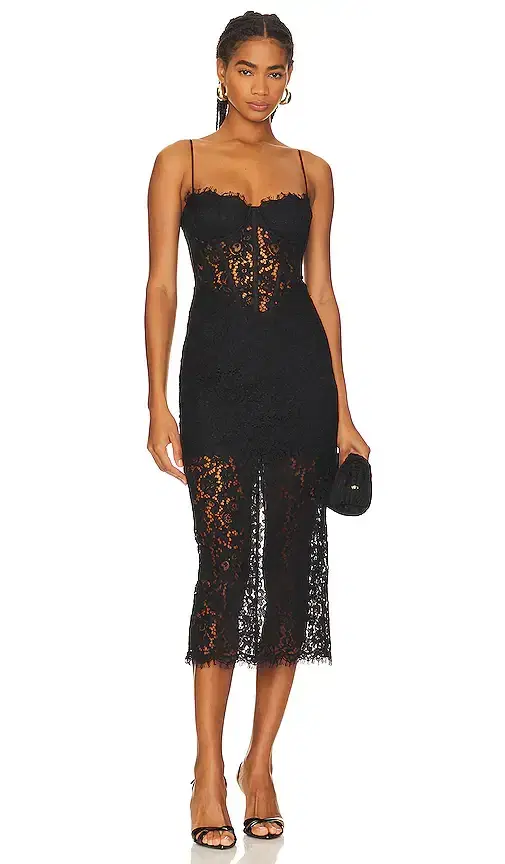 Bardot Olina Corset Midi Dress