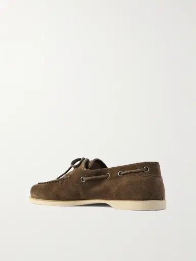 John Lobb Foil Suede Boat Shoes - Men | Thumbnail 4