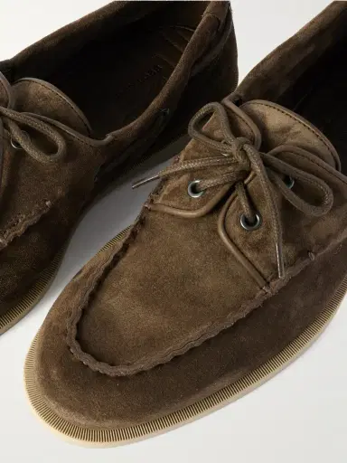 John Lobb Foil Suede Boat Shoes - Men | Thumbnail 5
