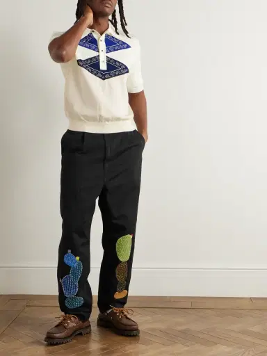 KAPITAL Jacquard-Knit Polo Shirt - Men | Thumbnail 2 KAPITAL Jacquard-Knit Polo Shirt - Men | Thumbnail 2