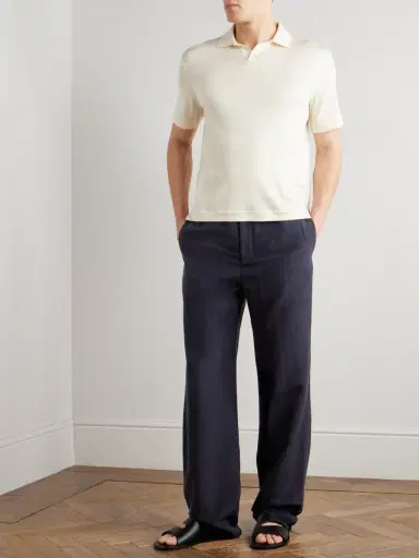 Loro Piana Maryln Straight-Leg Linen and Silk-Blend Trousers - Men | Thumbnail 2