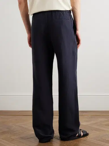 Loro Piana Maryln Straight-Leg Linen and Silk-Blend Trousers - Men | Thumbnail 4