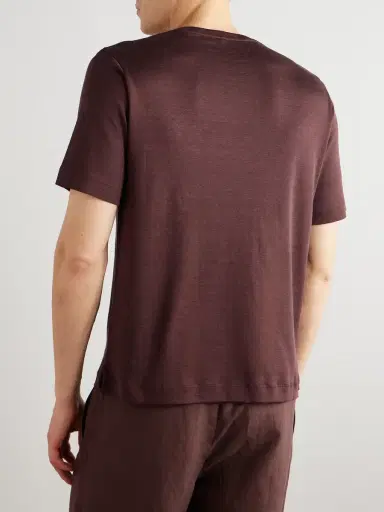 Loro Piana Mazzorbo Silk and Cotton-Blend Jersey T-Shirt - Men | Thumbnail 4 Loro Piana Mazzorbo Silk and Cotton-Blend Jersey T-Shirt - Men | Thumbnail 4