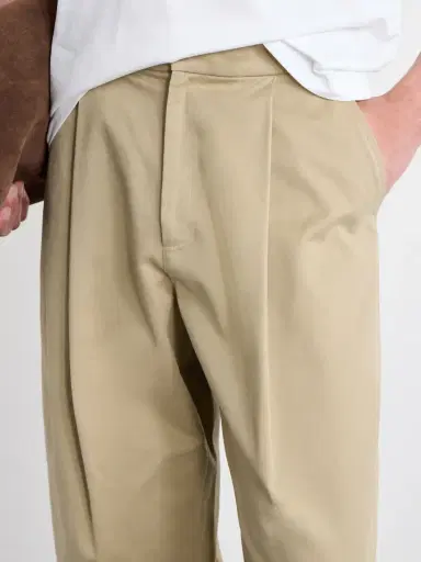Studio Nicholson Sorte Wide-Leg Pleated Cotton-Twill Trousers - Men | Thumbnail 5