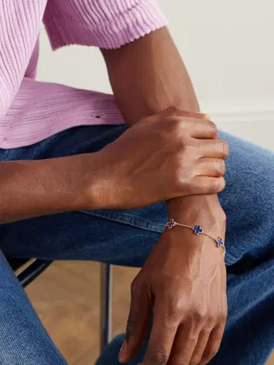 LUIS MORAIS 14-Karat Gold Lapis Lazuli Bracelet - Men | Thumbnail 2