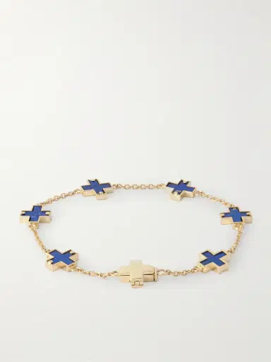 LUIS MORAIS 14-Karat Gold Lapis Lazuli Bracelet - Men | Thumbnail 3