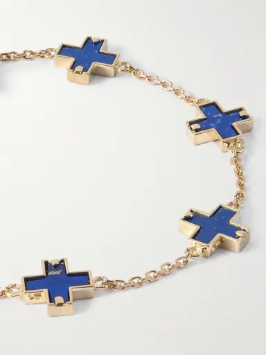 LUIS MORAIS 14-Karat Gold Lapis Lazuli Bracelet - Men | Thumbnail 4