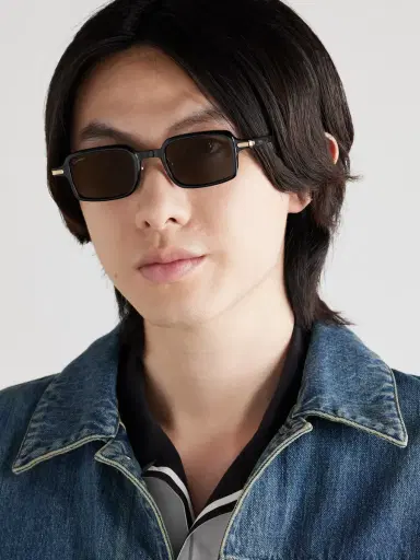 Cartier Eyewear Rectangular-Frame Acetate Sunglasses - Men | Thumbnail 2 Cartier Eyewear Rectangular-Frame Acetate Sunglasses - Men | Thumbnail 2