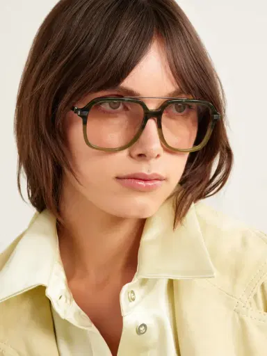 BARTON PERREIRA D. Ellis Aviator-style Acetate And Titanium Sunglasses | Thumbnail 2