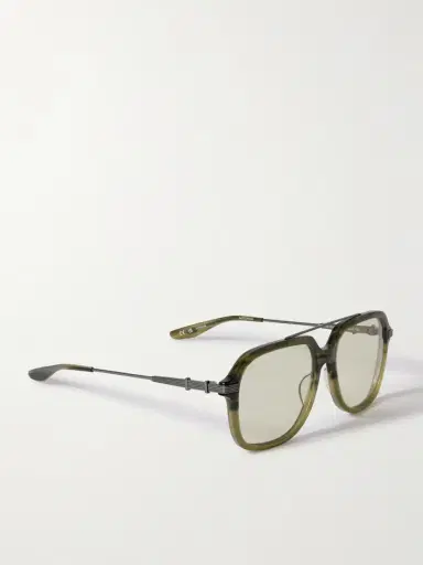 BARTON PERREIRA D. Ellis Aviator-style Acetate And Titanium Sunglasses | Thumbnail 3