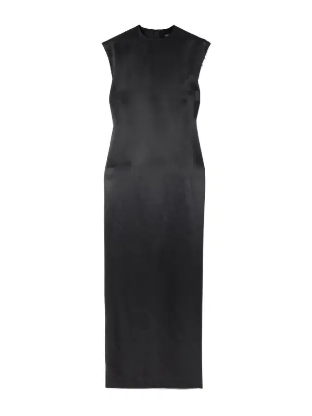 Frayed Satin Maxi Dress