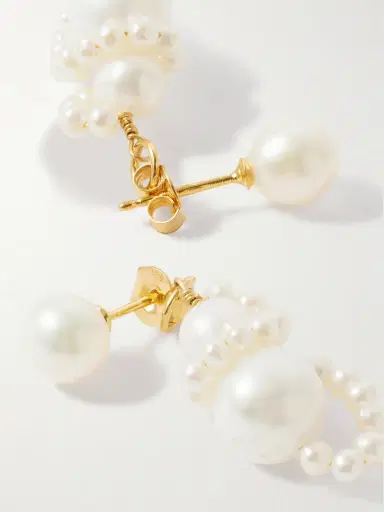 Completedworks Recycled Gold-plated Pearl Earrings | Thumbnail 3