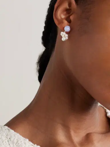 Completedworks Till The Stars Wane Recycled Silver, Agate And Pearl Earrings | Thumbnail 2
