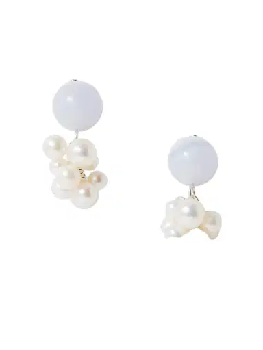 Completedworks Till The Stars Wane Recycled Silver, Agate And Pearl Earrings | Thumbnail 1