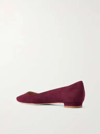 Manolo Blahnik Bb Suede Ballet Flats | Thumbnail 3