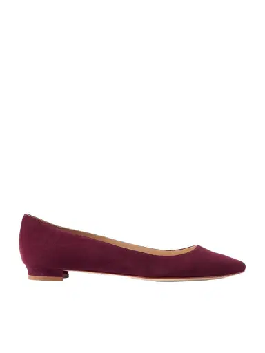 Manolo Blahnik Bb Suede Ballet Flats | Thumbnail 1