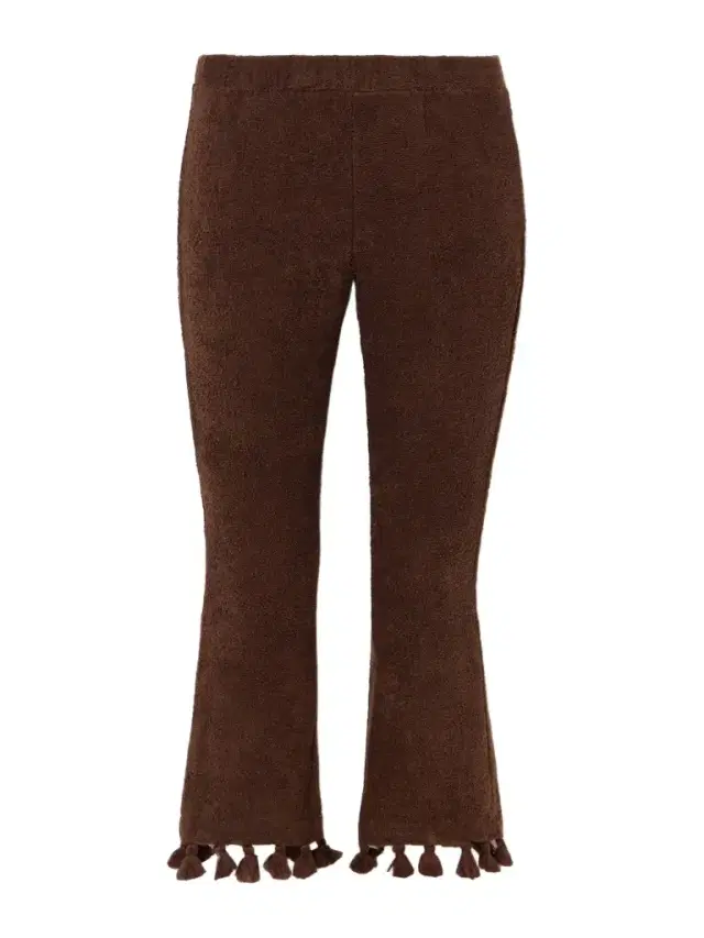 Cap d’Antibes Cropped Flared Tasseled Cotton-terry Pants