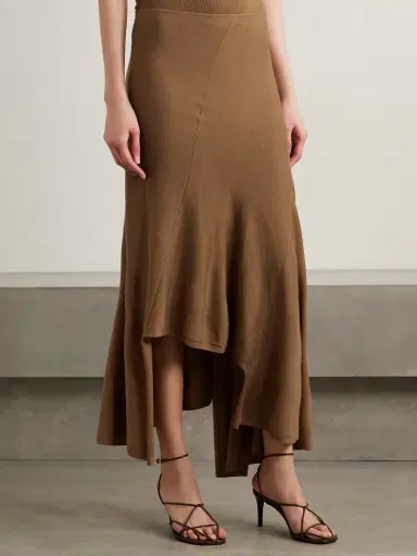 Khaite Asymmetric Wool-blend Midi Skirt | Thumbnail 3 Khaite Asymmetric Wool-blend Midi Skirt | Thumbnail 3