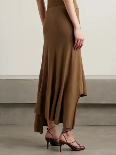 Khaite Asymmetric Wool-blend Midi Skirt | Thumbnail 4 Khaite Asymmetric Wool-blend Midi Skirt | Thumbnail 4