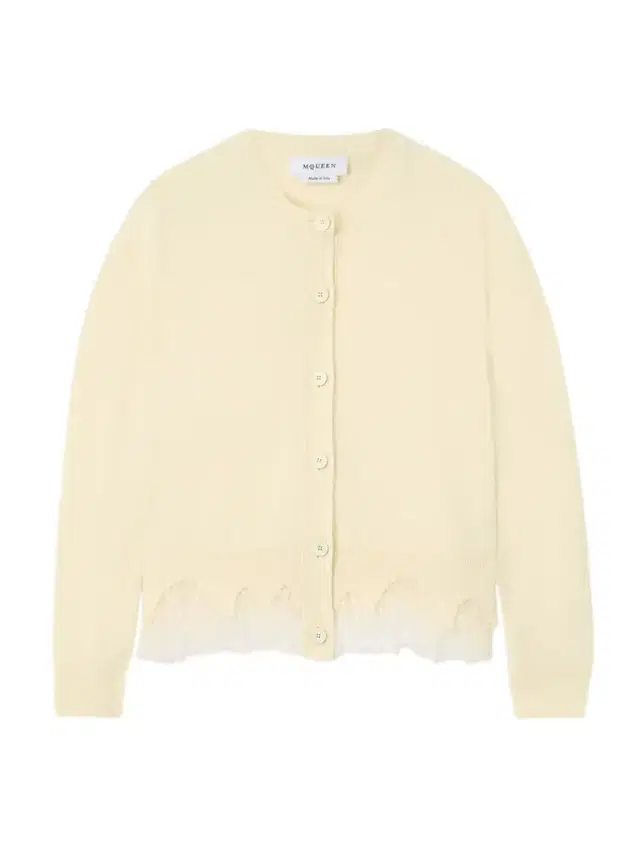 Lace-trimmed Distressed Wool And Cashmere-blend Cardigan