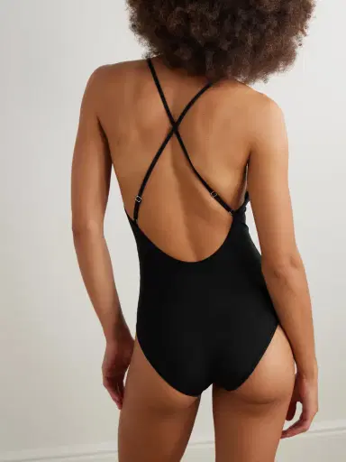 TOTEME Gathered Open-back Swimsuit | Thumbnail 4