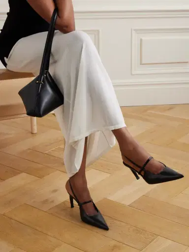TOTEME Glossed-leather Slingback Pumps | Thumbnail 2 TOTEME Glossed-leather Slingback Pumps | Thumbnail 2