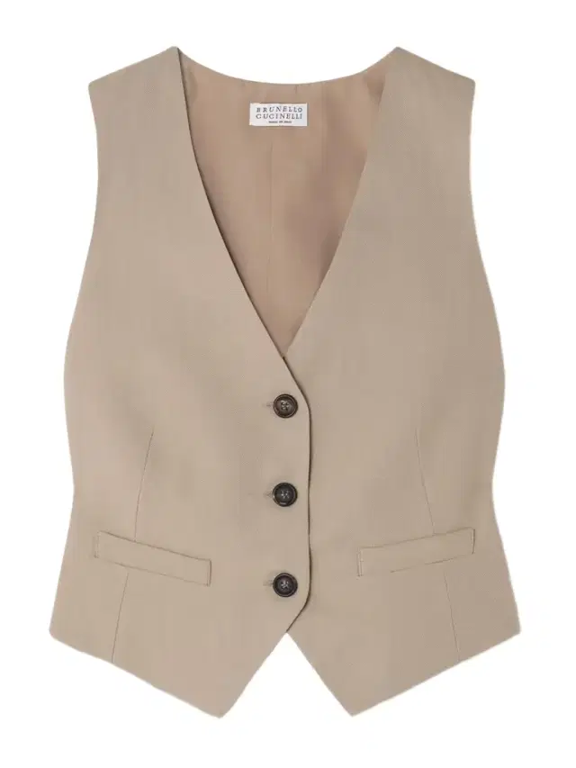 Bead-embellished Twill Vest