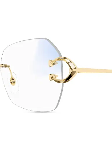 Cartier Women's C Décor 24K Gold-Plated 57MM Glasses - Gold Clear | Thumbnail 3 Cartier Women's C Décor 24K Gold-Plated 57MM Glasses - Gold Clear | Thumbnail 3