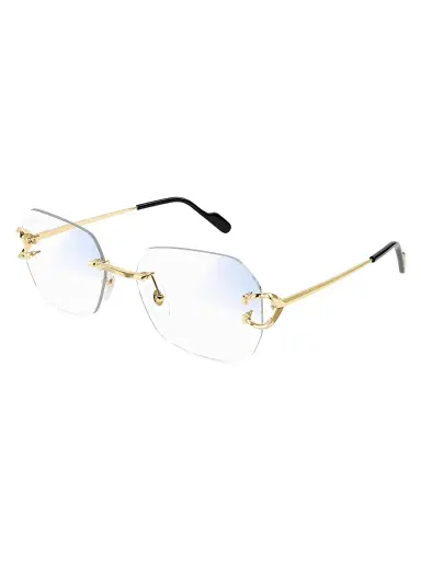 Cartier Women's C Décor 24K Gold-Plated 57MM Glasses - Gold Clear | Thumbnail 1 Cartier Women's C Décor 24K Gold-Plated 57MM Glasses - Gold Clear | Thumbnail 1