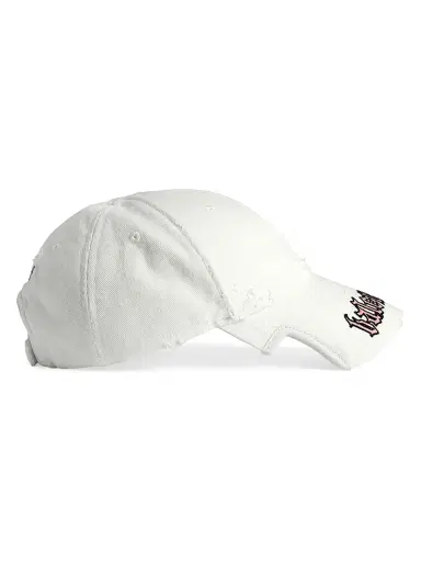 Balenciaga Women's Blackletter Script Cap - Dirty White | Thumbnail 3 Balenciaga Women's Blackletter Script Cap - Dirty White | Thumbnail 3