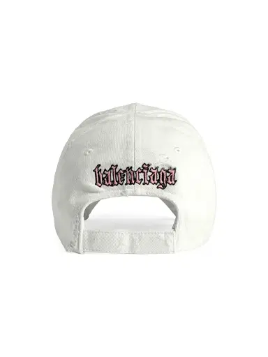 Balenciaga Women's Blackletter Script Cap - Dirty White | Thumbnail 4 Balenciaga Women's Blackletter Script Cap - Dirty White | Thumbnail 4