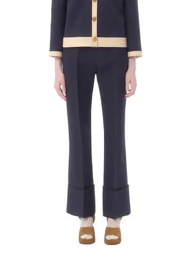 Valentino Garavani Women's Crepe Couture Pants - Blue - Size 2 | Thumbnail 2 Valentino Garavani Women's Crepe Couture Pants - Blue - Size 2 | Thumbnail 2