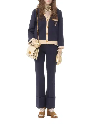Valentino Garavani Women's Crepe Couture Pants - Blue - Size 2 | Thumbnail 6 Valentino Garavani Women's Crepe Couture Pants - Blue - Size 2 | Thumbnail 6