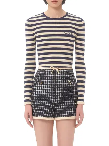 Valentino Garavani Women's Cotton Sweater - Birch Provence Blue - Size Large | Thumbnail 3