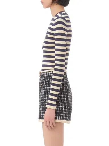 Valentino Garavani Women's Cotton Sweater - Birch Provence Blue - Size Large | Thumbnail 4