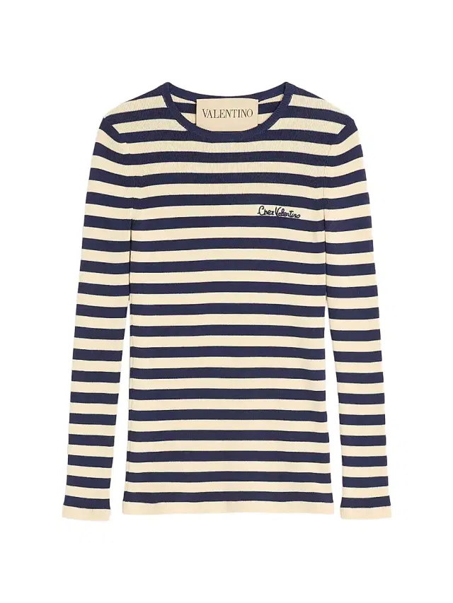 Valentino Garavani Women's Cotton Sweater - Birch Provence Blue