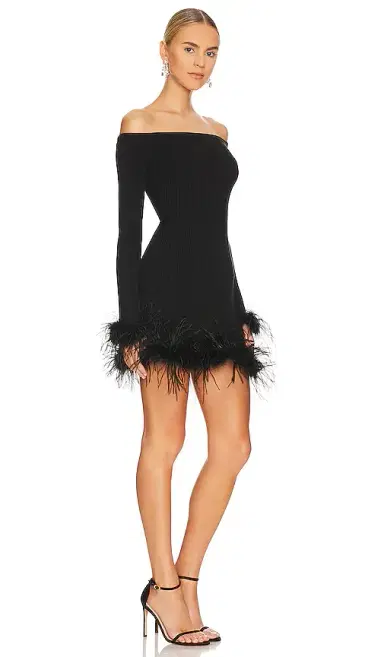 Lovers and Friends Ellerie Feather Knit Mini Dress | Thumbnail 2