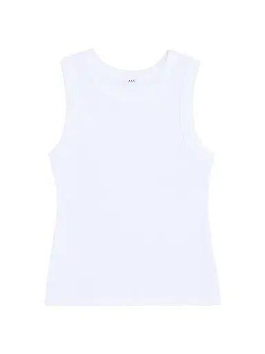 A.L.C. Women's Hadley Rib-Knit Cotton Tank - White - Size XL | Thumbnail 1