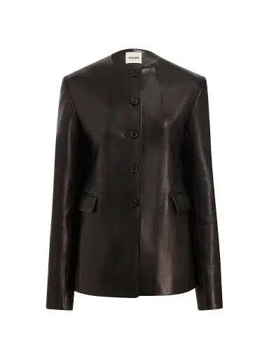 Khaite Women's Jameson Leather Jacket - Black | Thumbnail 1