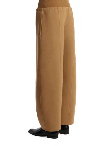 Khaite Women's Clover Fleece Wool Pants - Camel | Thumbnail 4 Khaite Women's Clover Fleece Wool Pants - Camel | Thumbnail 4