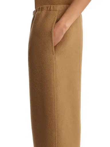 Khaite Women's Clover Fleece Wool Pants - Camel | Thumbnail 5 Khaite Women's Clover Fleece Wool Pants - Camel | Thumbnail 5