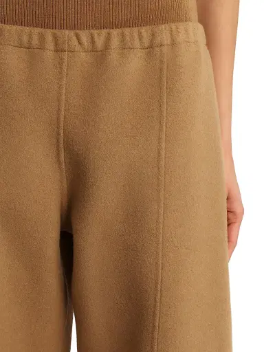 Khaite Women's Clover Fleece Wool Pants - Camel | Thumbnail 6 Khaite Women's Clover Fleece Wool Pants - Camel | Thumbnail 6