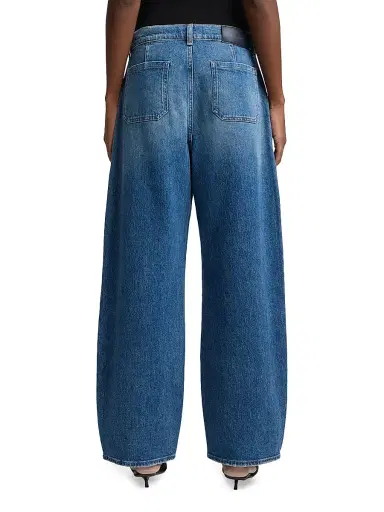 7 For All Mankind Women's Bonnie Denim Wide-Leg Trousers - Explorer | Thumbnail 5