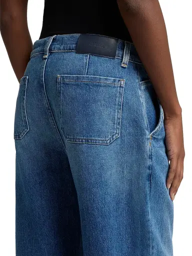 7 For All Mankind Women's Bonnie Denim Wide-Leg Trousers - Explorer | Thumbnail 6