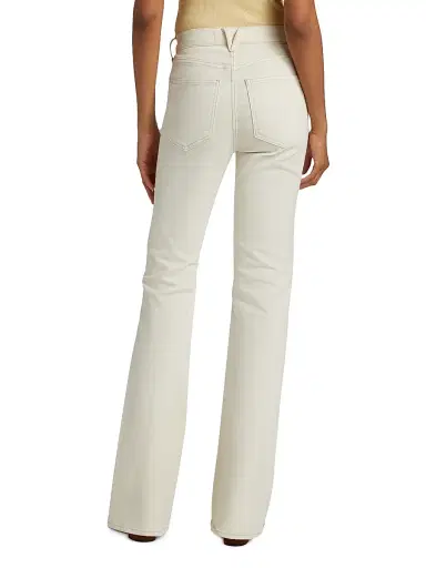 Veronica Beard Women's Beverly High-Rise Flared Jeans - Ecru - Size 31 | Thumbnail 5 Veronica Beard Women's Beverly High-Rise Flared Jeans - Ecru - Size 31 | Thumbnail 5